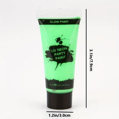 8 Vibrant UV Blacklight Body Paint Colors