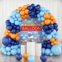 Navy and Orange Balloons Garland Arch Kit for Wedding Birthday Party