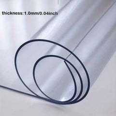 Waterproof Square Tablecloth Crystal Board Plastic Tablecover