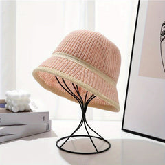 Crochet Bucket Hats Block Sun Hat for Women