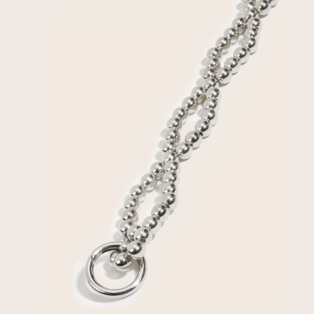Silvery Beaded Waist Chain Classic Metal Belt Dress Girdle Body Jewelry Women