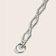 Silvery Beaded Waist Chain Classic Metal Belt Dress Girdle Body Jewelry Women