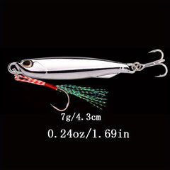Electroplated Spoon Metal Jigs Fishing Lures with Hooks - 6 Weights 7g to 40g