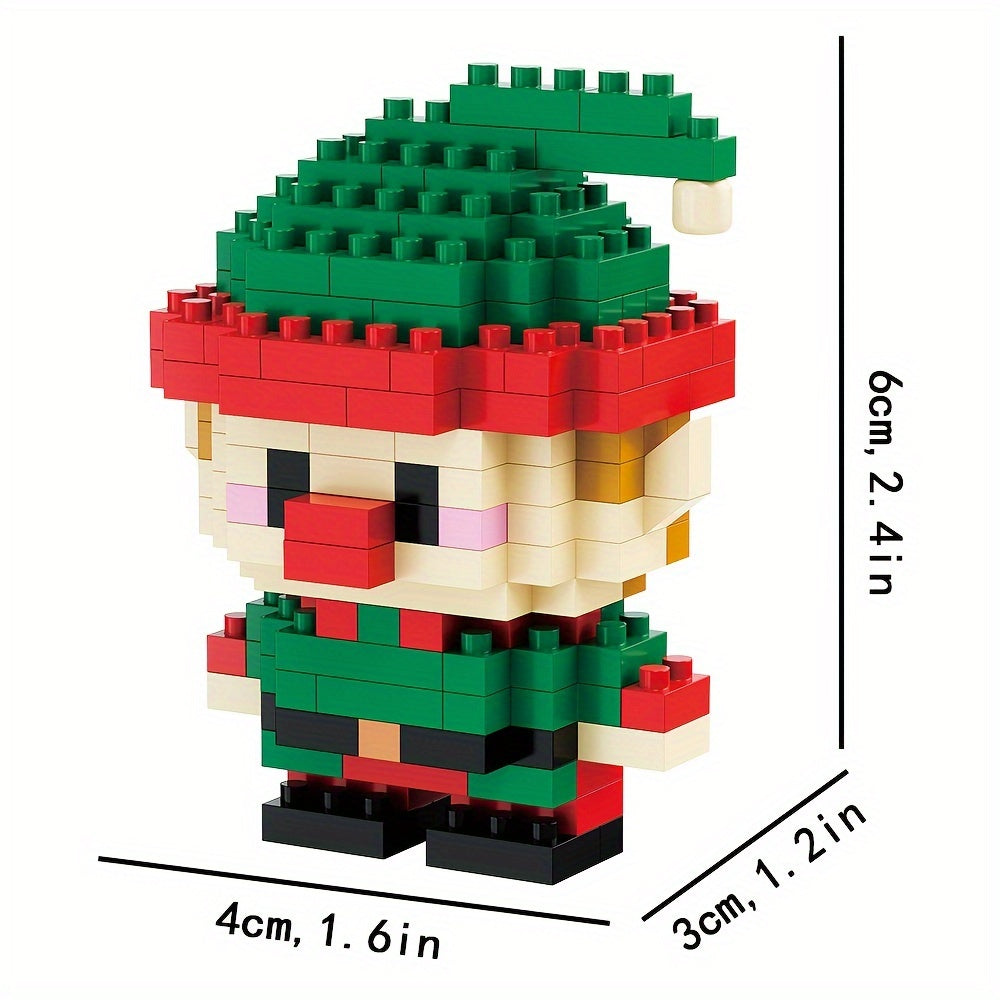 Christmas Building Blocks 2pcs Set Santa Elf Train Snowman Tree Reindeer