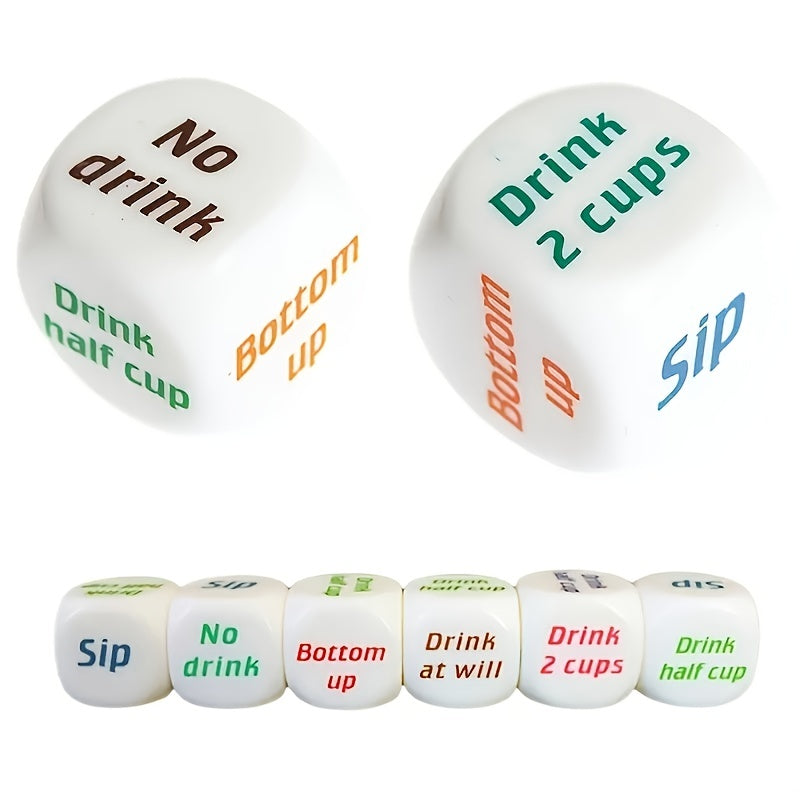 6pcs Cheers Dice Game for Outdoor & Drinking Parties