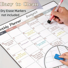 3pcs Colorful Magnetic Monthly Calendar Whiteboard For Fridge