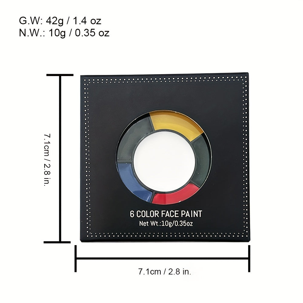 6 Colors Injury Effect Makeup Face Paint Palette Body Paint