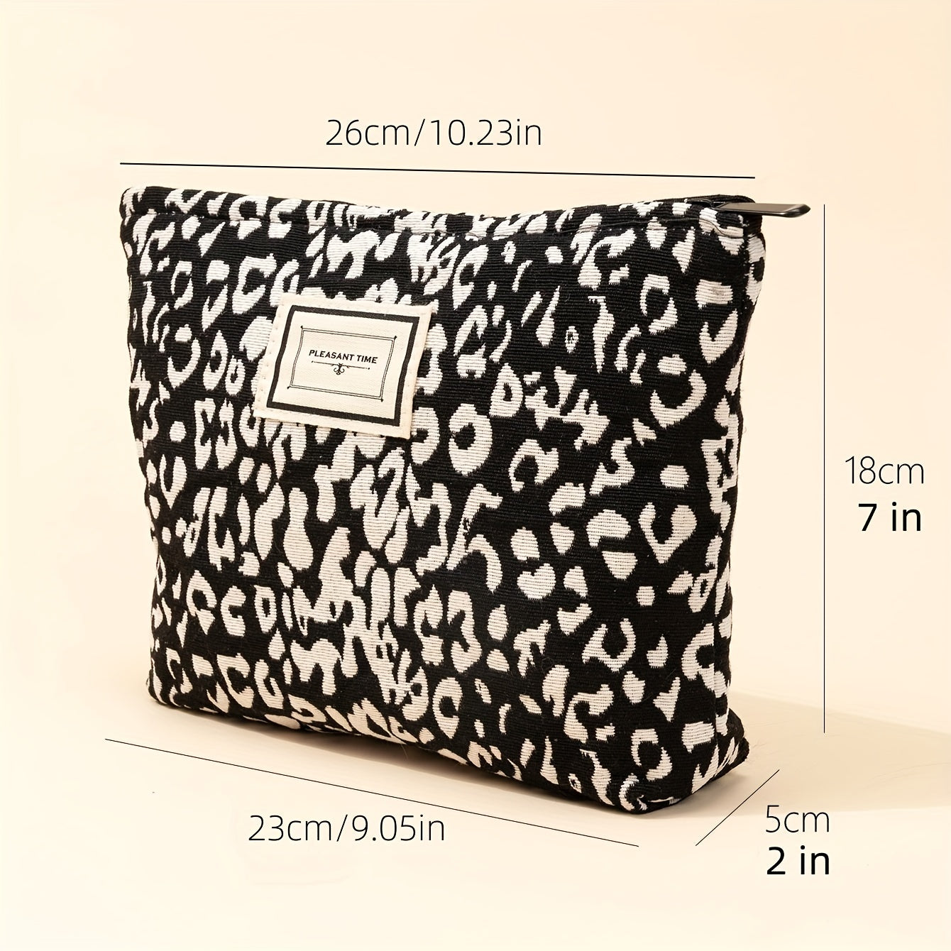 Leopard Print Makeup Bag Portable Travel Pouch Organizer