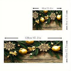 Cute Santa Claus Print Kitchen Mat - Winter Xmas Decor