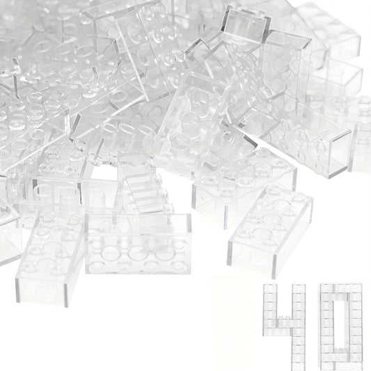 40pcs 2x4 High Brick Small Particle Building Blocks ABS Material