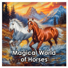 Advanced Horse's Magical World Coloring Book 20 Pictures Thick Paper
