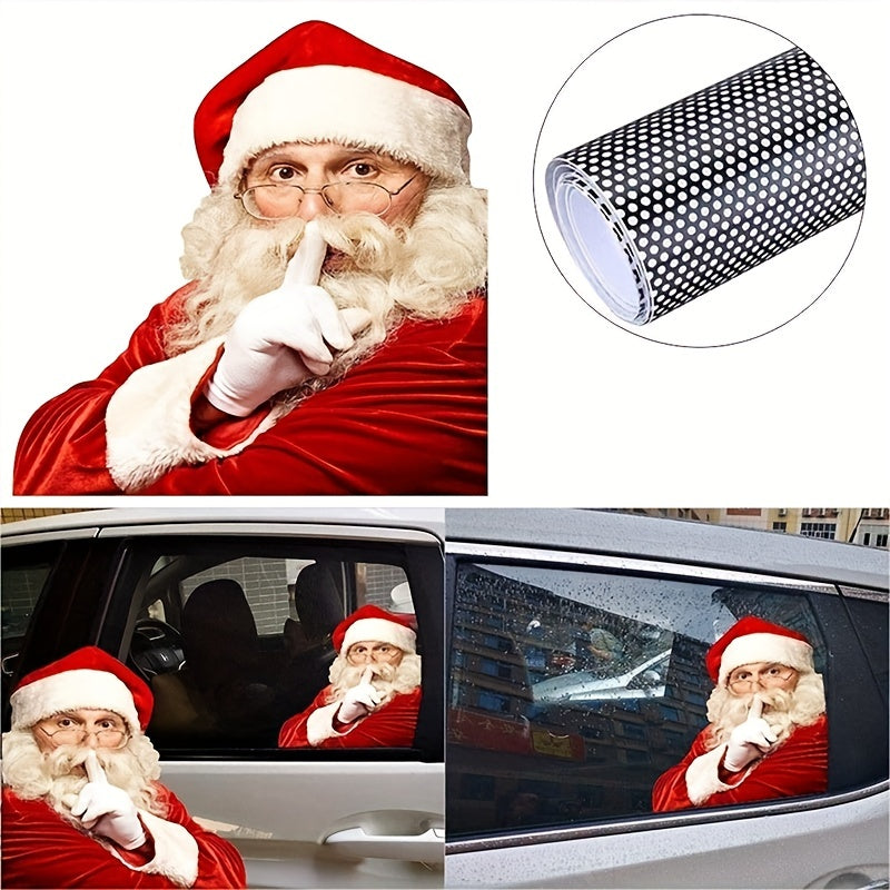 Christmas Props Santa Claus Decorative Stickers Holiday Decoration Self adhesive