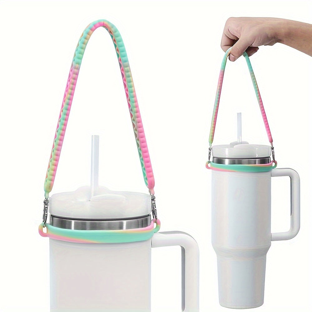 2pcs Silicone Bottle Handle Anti Slip Fits 8-40oz Bottles for Travel Hiking