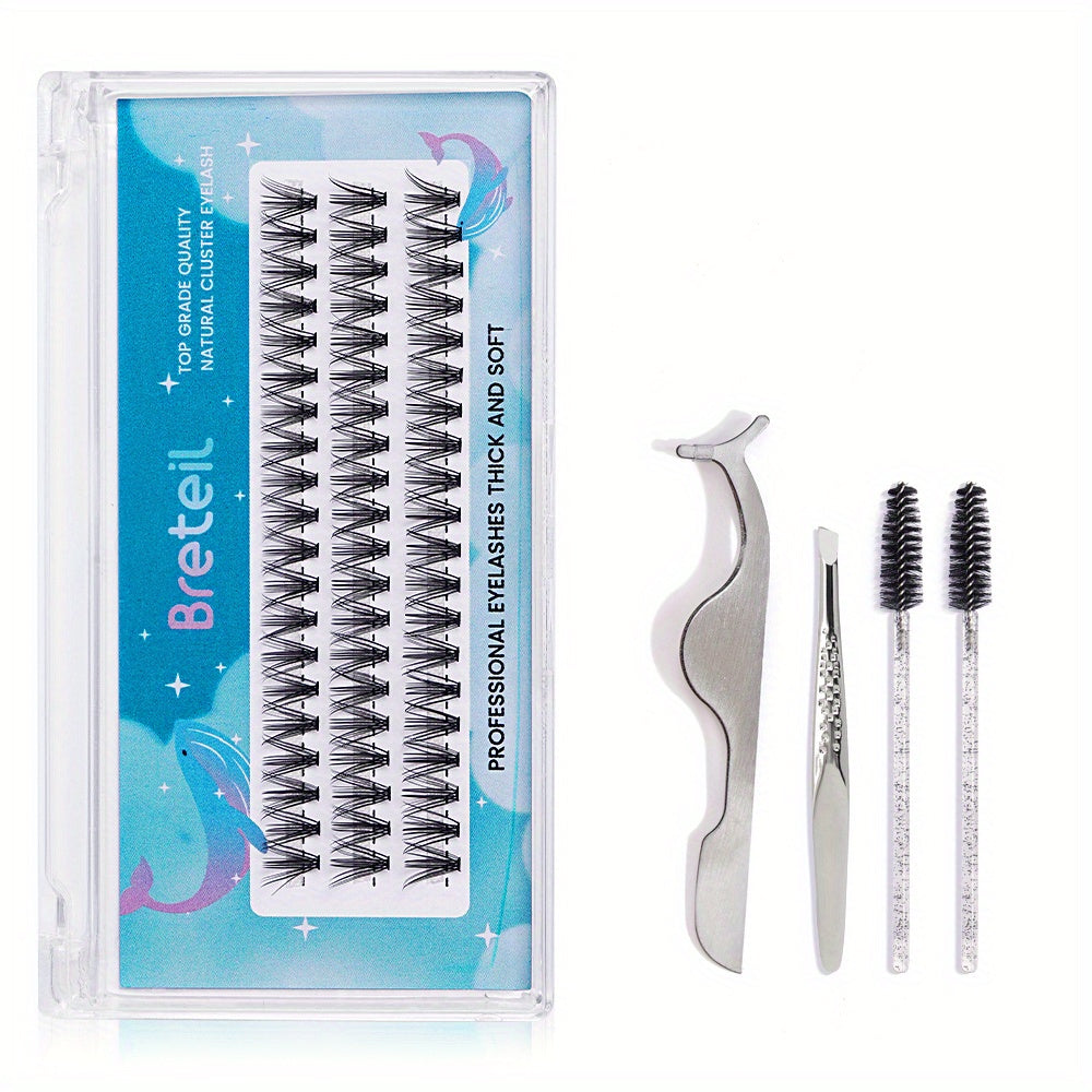10mm Cluster False Eyelashes 60 Pcs 0.10C Volume 20p Thickness Eyelash Extension