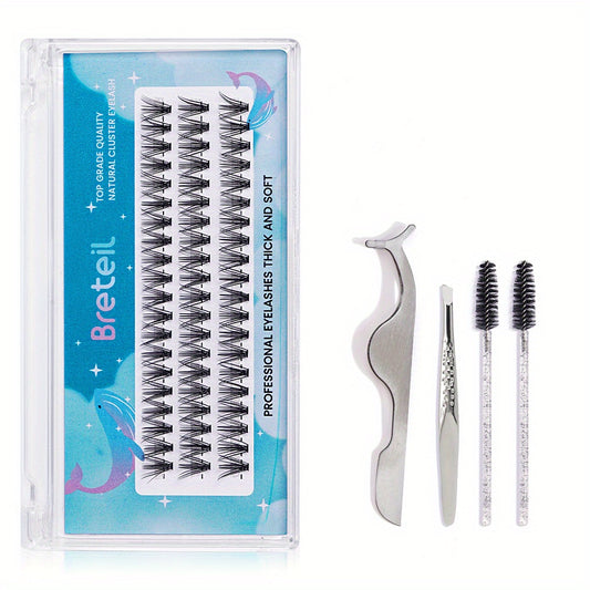 10mm Cluster False Eyelashes 60 Pcs 0.10C Volume 20p Thickness Eyelash Extension