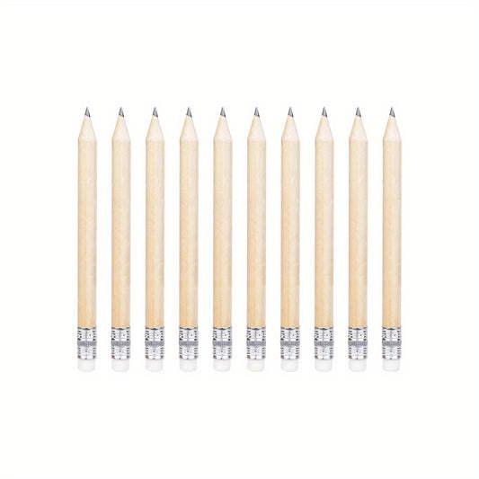 Natural Wood Golf Pencil Half Pencil With Eraser Mini Pencil