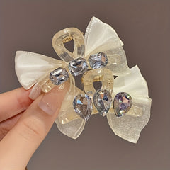 Mesh Rhinestone Hair Clip Claw Clips Headwear Girls Kids Hair Accessories