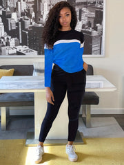 Women's Sporty 2-Piece Set Crew Neck Sweatshirt & Sweatpants