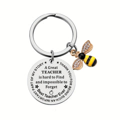 Bee Keychain Rhinestone Teacher Appreciation Gift