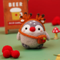Beginner Energy Deer Needle Felting Kit DIY Art Craft