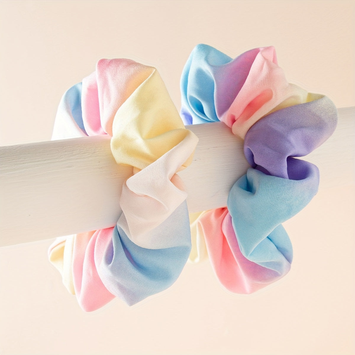 2pcs Tie Dye Scrunchies Hair Tie Ponytail Holder for Women Girls