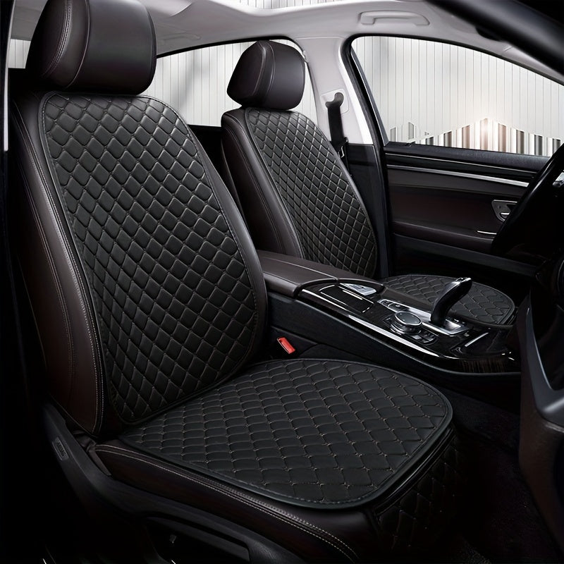 Napa Leather Car Cushion Star Embroidery Back Anti-slip U