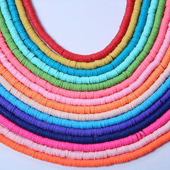 350pcs 6mm Flat Round Polymer Clay Beads for DIY Jewelry Making
