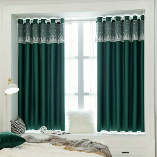 1pc Lace Shading Curtains For Living Room Bedroom Indoor Sunshades