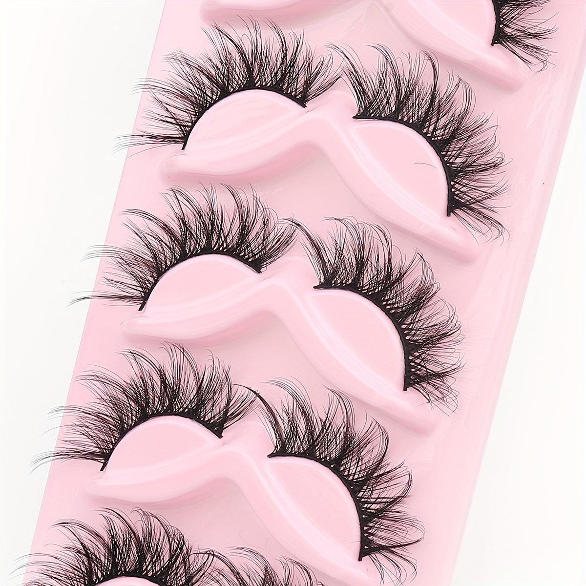 5 Pairs Fluffy Layer False Eyelashes 3D Crisscross Thick Eye Elongated Eyelashes