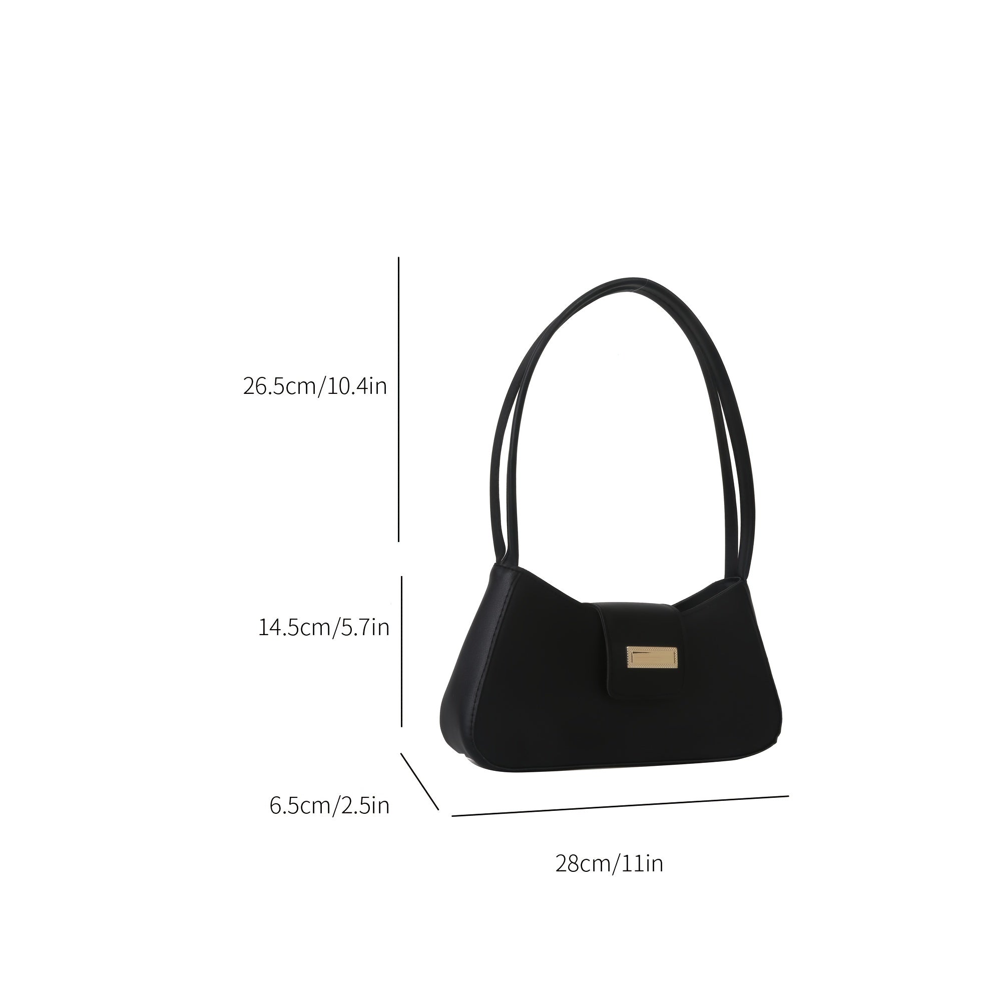 Solid Shoulder Bag Minimalist Handbag