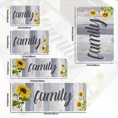 Sunflower Print Kitchen Mat Non-slip Soft Entrance Doormat