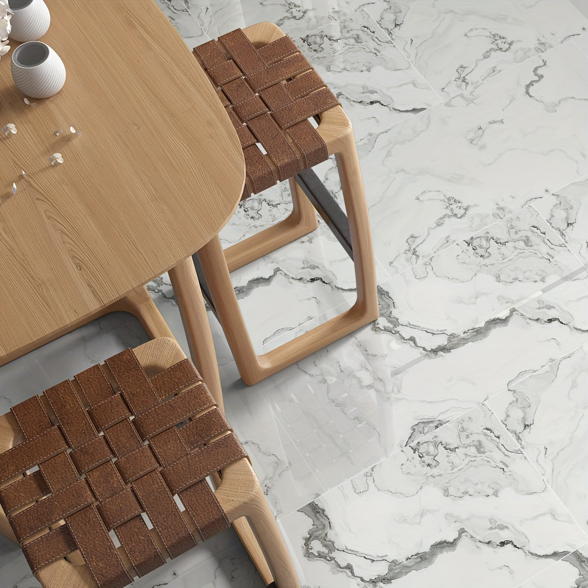 Marble Pattern Self adhesive Waterproof Floor Tile