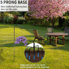 Outdoor Sheep Hook Garden Post Plant Stand Hook