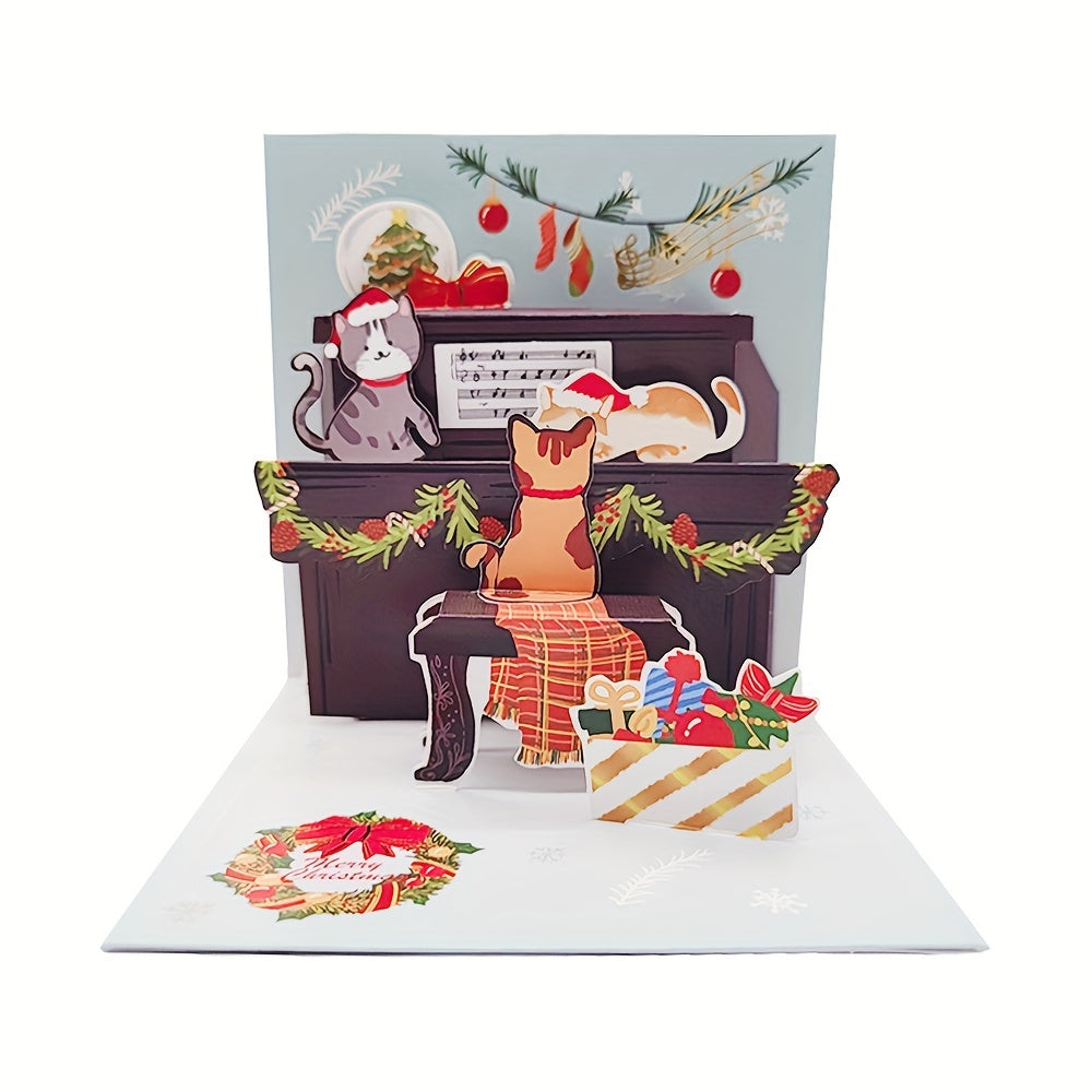 Christmas 3D Decoration Greeting Card Bronzing Laser Craft Card