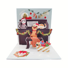 Christmas 3D Decoration Greeting Card Bronzing Laser Craft Card