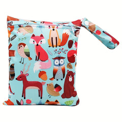 Tree Fox Print 20 Small Reusable Wet Bag