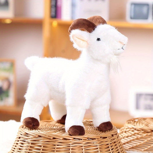 Soft Plush Goat Doll & Realistic Fur Texture