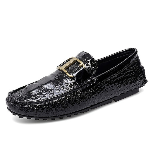 Metal Buckled Loafers Anti slip Casual Shoes