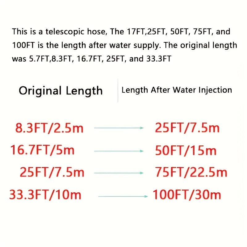1PC Telescopic Car Wash Water Hose High Pressure Garden Watering Supplies