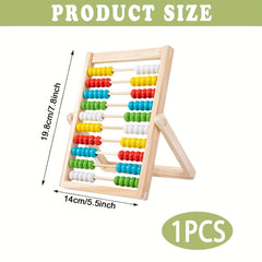 Educational Wooden Abacus for Kids with Multicolor Beads