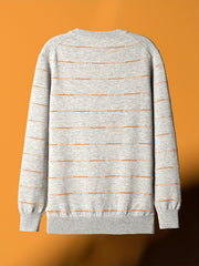 Men's Wool Blend Striped Pullover Sweater