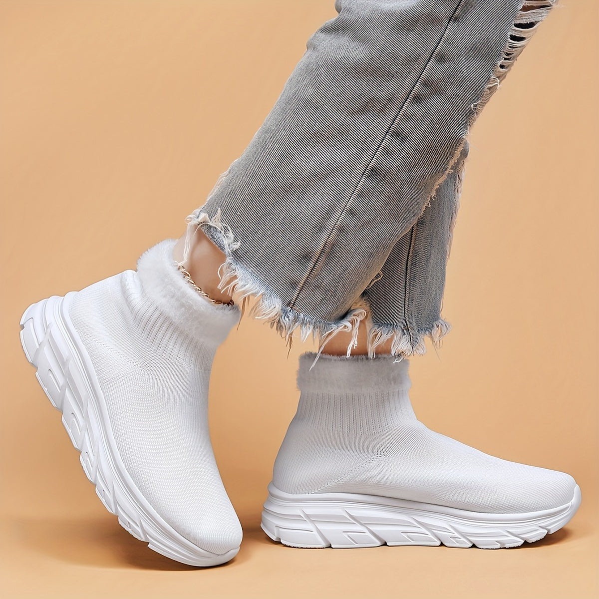 Mesh Slip-On Breathable Running Shoes Comfortable Shock Absorption