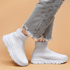 Mesh Slip-On Breathable Running Shoes Comfortable Shock Absorption