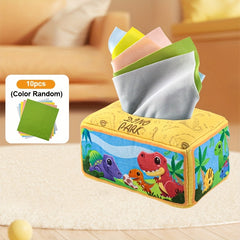 Cartoon Fabric Box Toy Fun Sensory Learning Tissue Box Toy