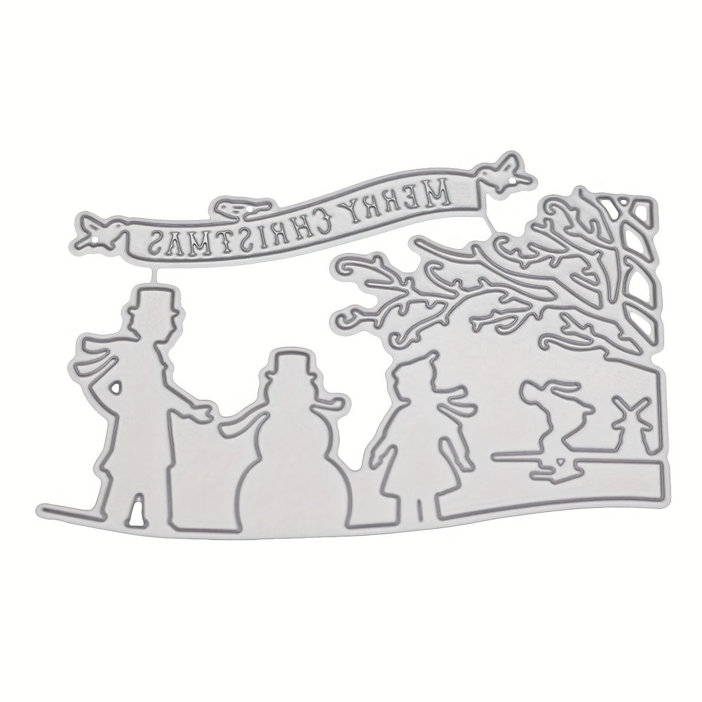 Christmas Metal Cutting Dies Silvery Embossing Die Cut Stencil DIY