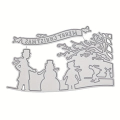 Christmas Metal Cutting Dies Silvery Embossing Die Cut Stencil DIY