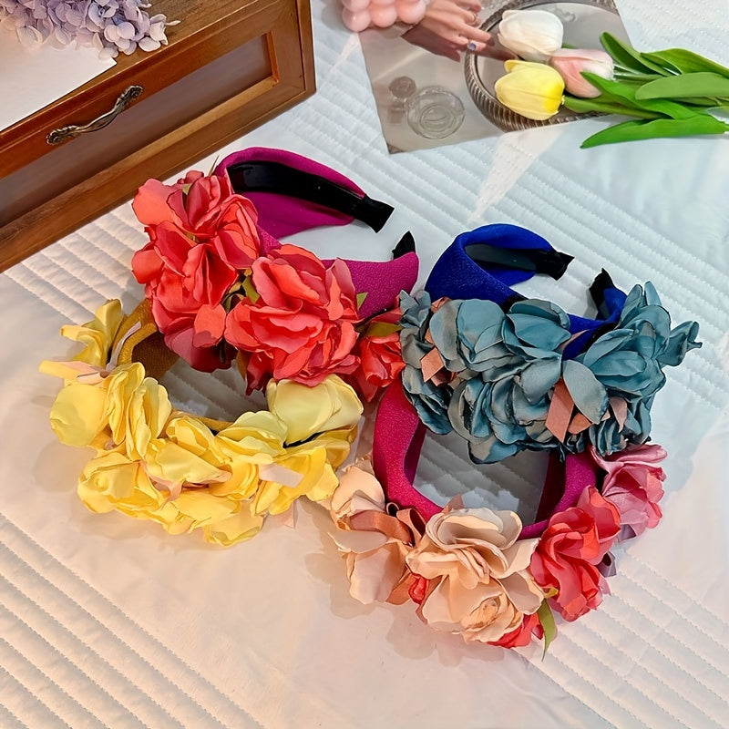 Boho Flower Headband for Women - Sweet Hair Band for Party Prom