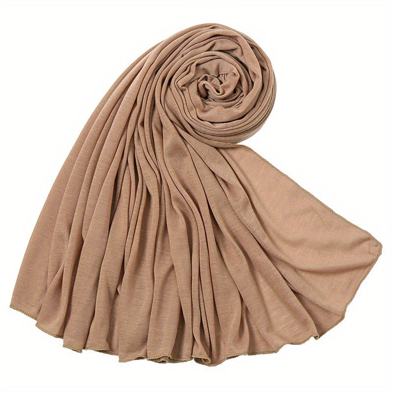 Boho Pleated Head Wrap Turban Cap Solid Headscarf Classic Ramadan Hijab Bonnet