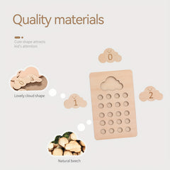 Wooden Cloud Number Board Math Educational Toy