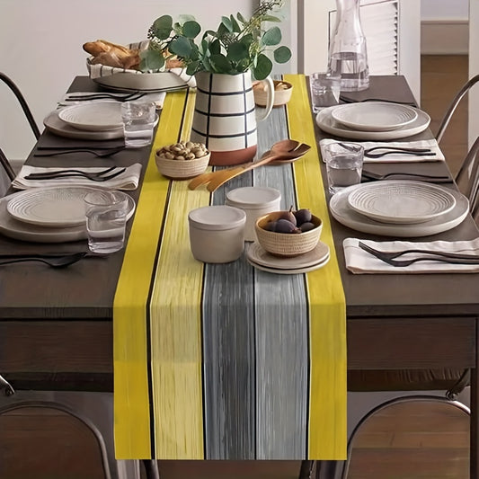Colorful Striped Table Runner for Holiday Decoration